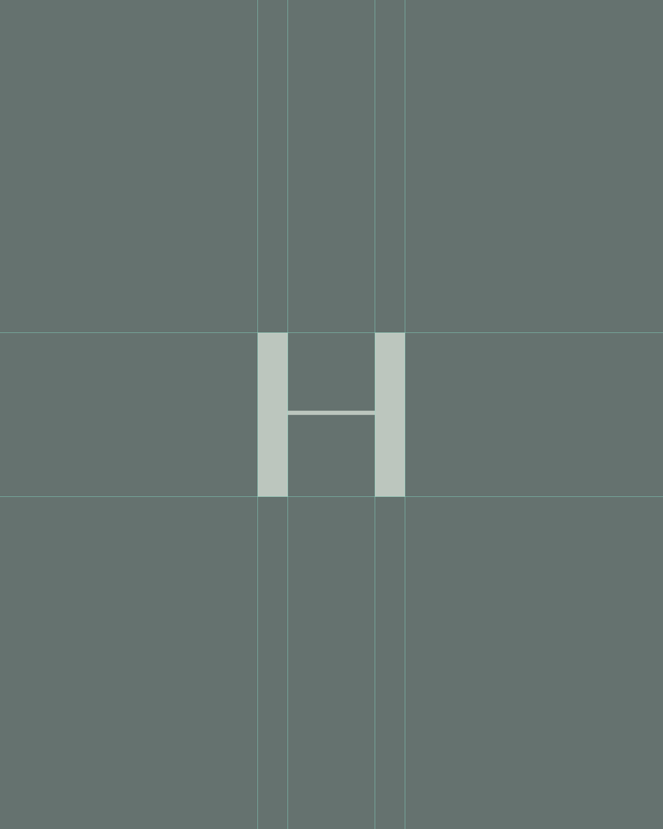 Graphic depicting a hexagonal cropped photo of an interior room design with grid lines along its borders.